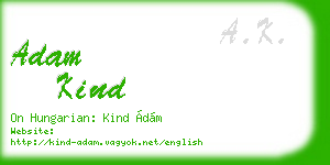 adam kind business card